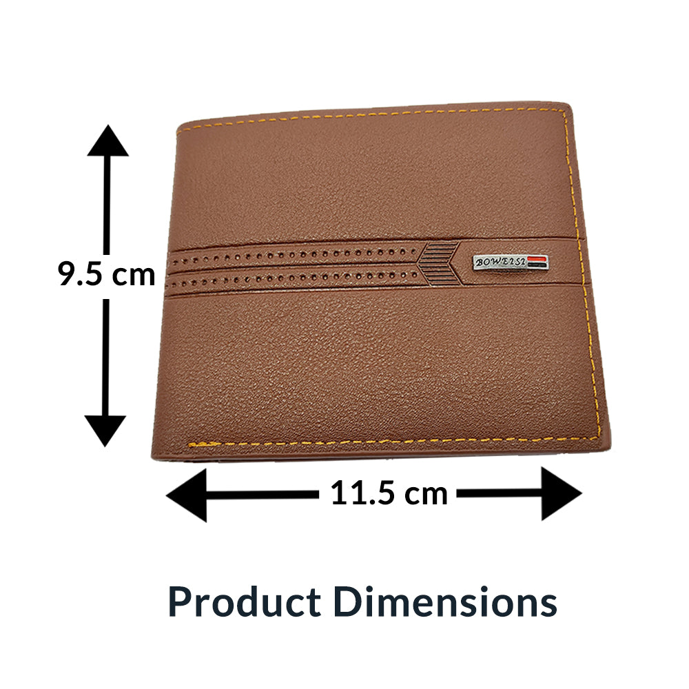 Men's Bifold Multi Space Zipper Business Wallet
