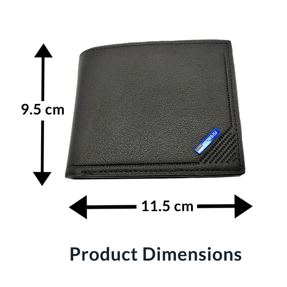 Multi Space Bifold Men's Zipper Compartment Wallet