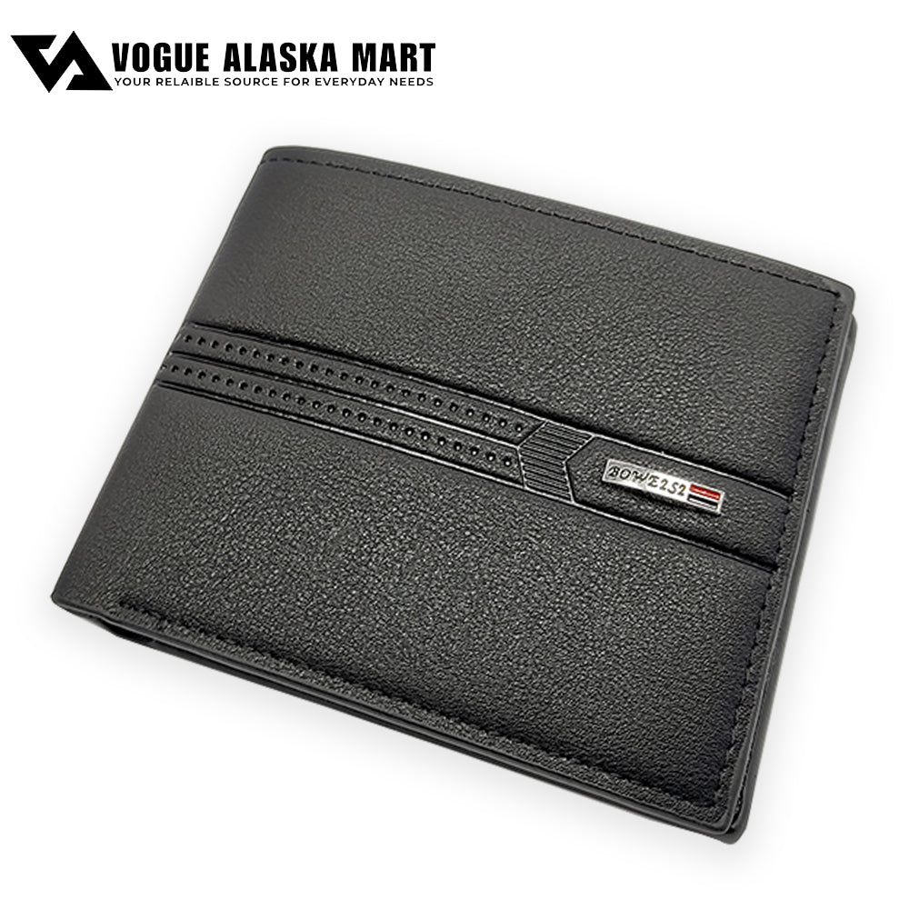 Men's Bifold Multi Space Zipper Business Wallet
