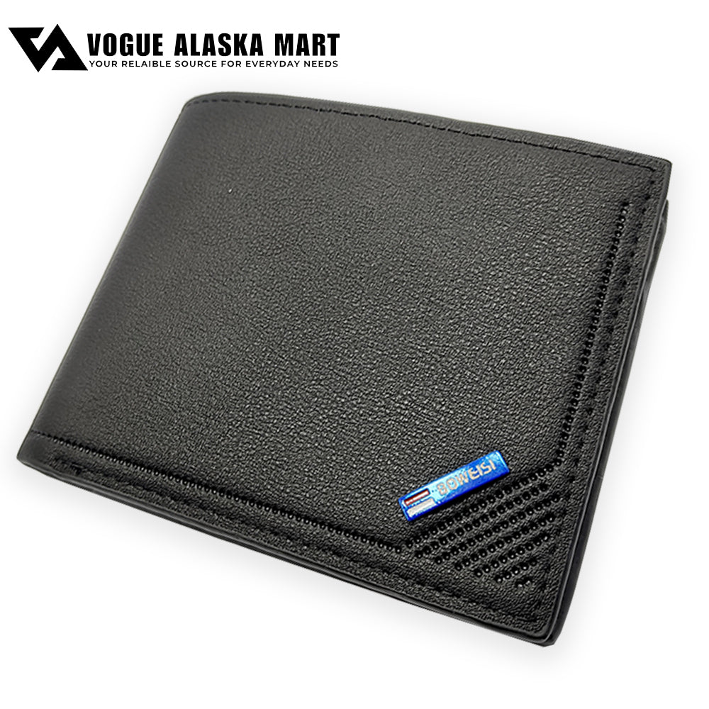 Multi Space Bifold Men's Zipper Compartment Wallet