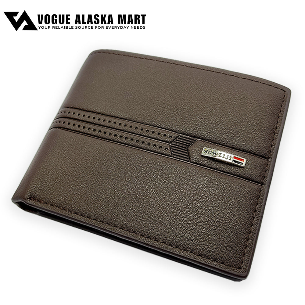 Men's Bifold Multi Space Zipper Business Wallet