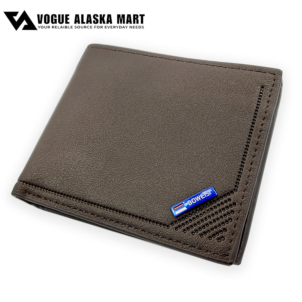 Multi Space Bifold Men's Zipper Compartment Wallet