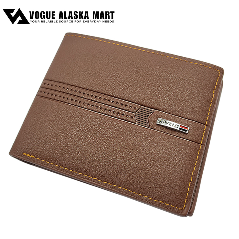 Men's Bifold Multi Space Zipper Business Wallet
