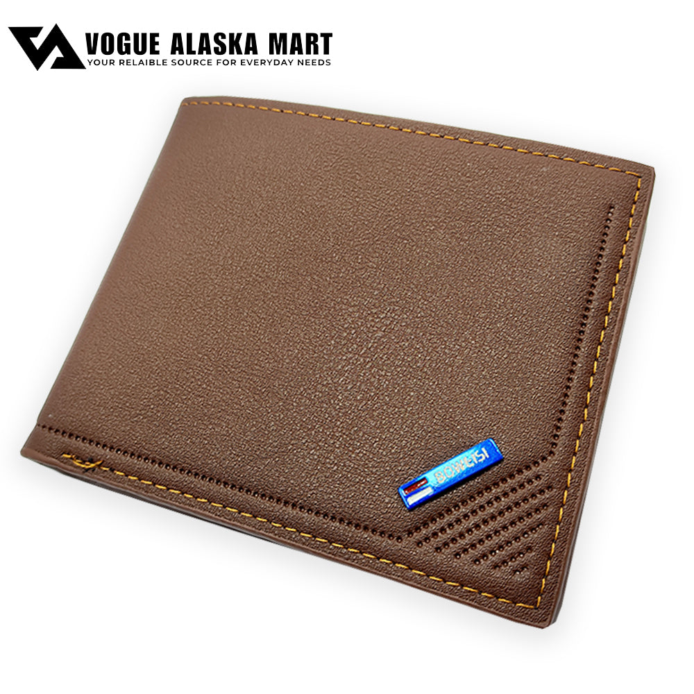 Multi Space Bifold Men's Zipper Compartment Wallet