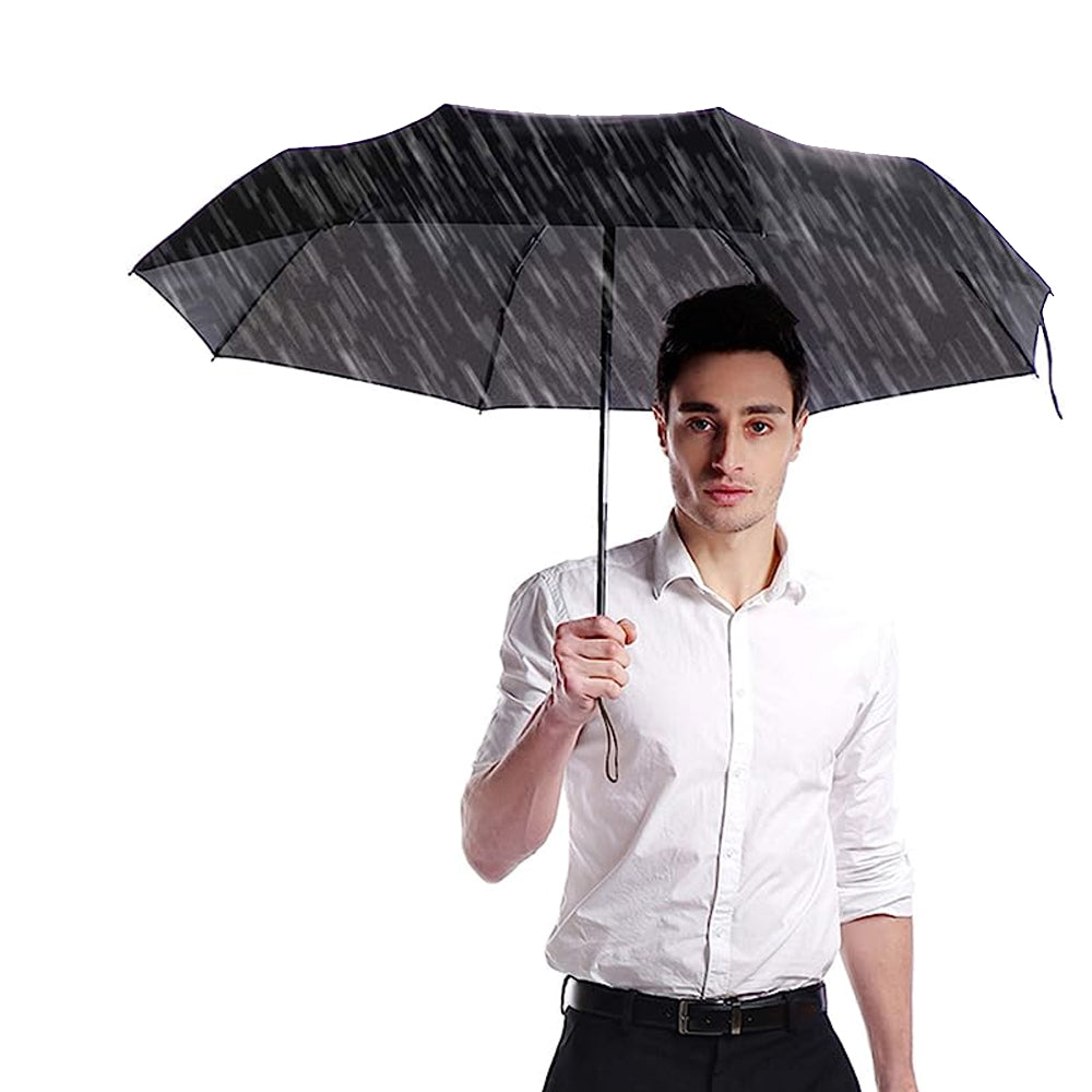 Auto Open and Close 10 Ribs Large Size Folding Windproof Umbrella